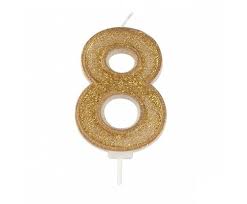 Culpitt Cijferkaars #8 Goud met Glitter