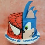 Spiderman Sonic taart