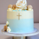 doop-taart-blauw-wit