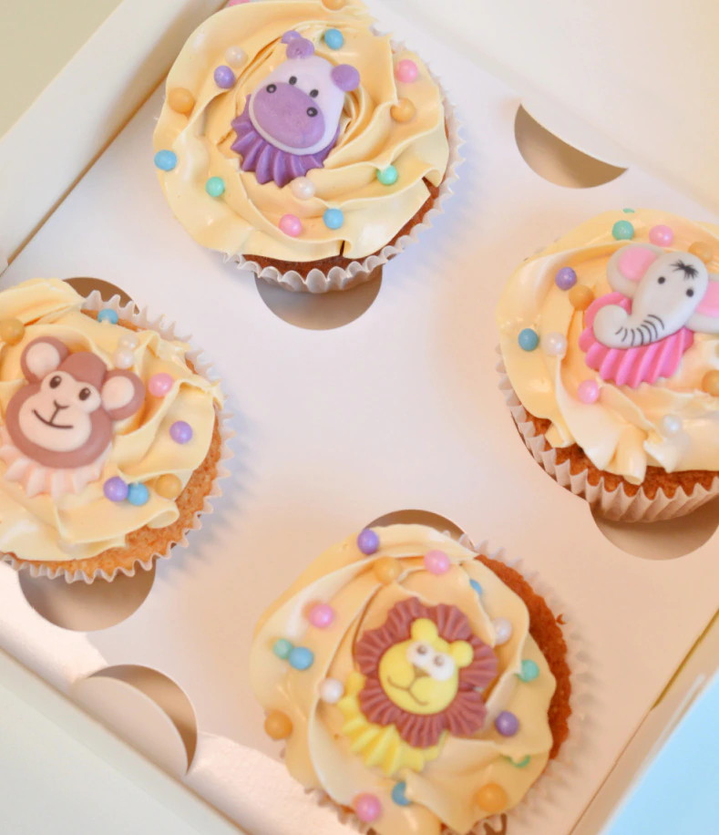 Dieren thema cupcakes